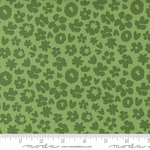 Zinnia Fresh Grass Night Garden Yardage by April Rosenthal for Moda Fabrics