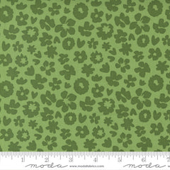 Zinnia Fresh Grass Night Garden Yardage by April Rosenthal for Moda Fabrics