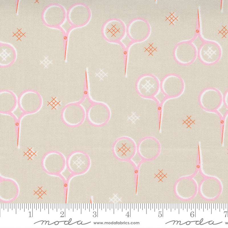 Make Time Cloud Scissors Yardage by Aneela Hoey for Moda Fabrics