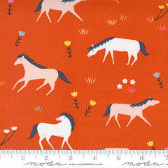 Meander Geranium Horses Yardage by Aneela Hoey for Moda Fabrics