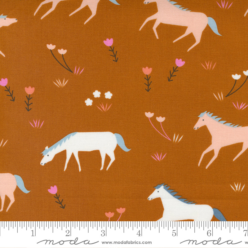 Meander Saddle Horses Yardage by Aneela Hoey for Moda Fabrics