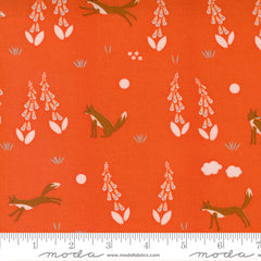 Meander Geranium Foxes Yardage by Aneela Hoey for Moda Fabrics