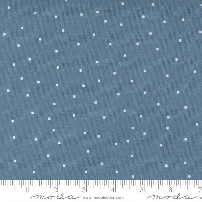 Meander Indigo Tiny Square Dot Yardage by Aneela Hoey for Moda Fabrics