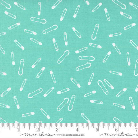 Sew Wonderful Aqua Pin It Up Yardage by Paper & Cloth for Moda Fabrics