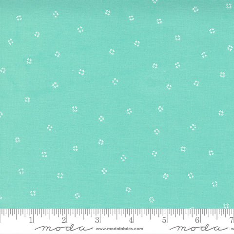 Sew Wonderful Aqua Criss Cross Yardage by Paper & Cloth for Moda Fabrics