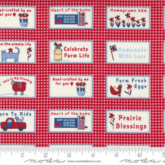 Prairie Days Prairie Red Prairie Tags by Bunny Hill Designs for Moda Fabrics