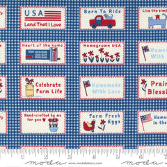 Prairie Days Dusk Blue Prairie Tags Yardage by Bunny Hill Designs for Moda Fabrics