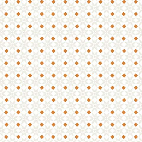 Harvest Time White Tiles Yardage designed by Vicky Yorke for Camelot Fabrics