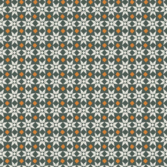 Harvest Time Green Tiles Yardage designed by Vicky Yorke for Camelot Fabrics