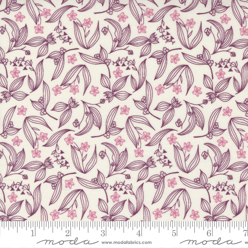 Wild Meadow Porcelain Boysenberry Fairy Circles Yardage by Sweetfire Road for Moda Fabrics
