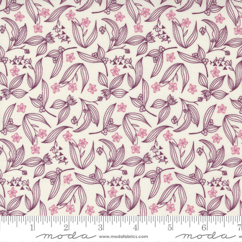 Wild Meadow Porcelain Boysenberry Fairy Circles Yardage by Sweetfire Road for Moda Fabrics