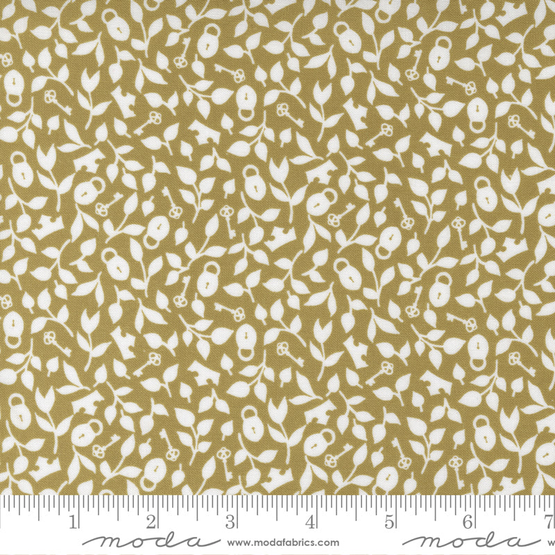 Wild Meadow Bronze Crown and Vines Yardage by Sweetfire Road for Moda Fabrics
