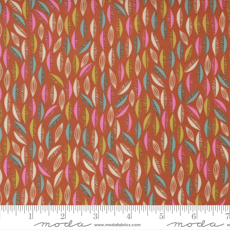 Songbook A New Page Rust Cascade Yardage by Fancy That Design House for Moda Fabrics
