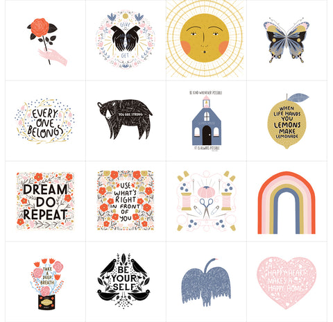 Words To Live By Fat Quarter Bundle by Gingiber for Moda Fabrics