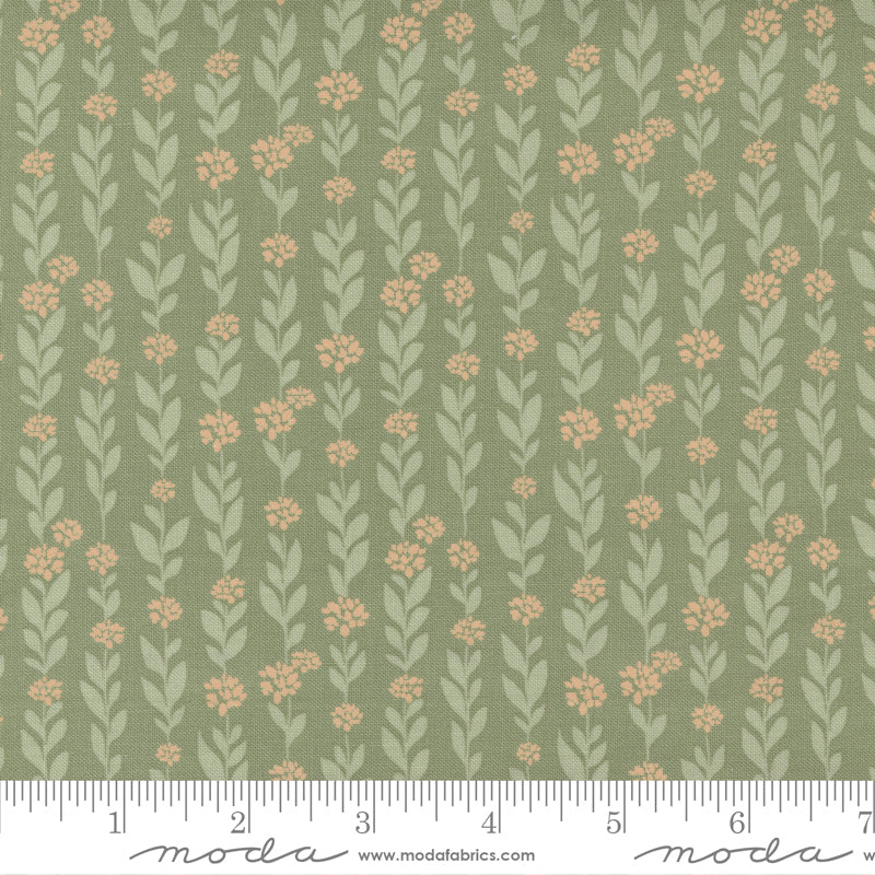 Country Rose Sage Climbing Vine Yardage by Lella Boutique for Moda Fabrics