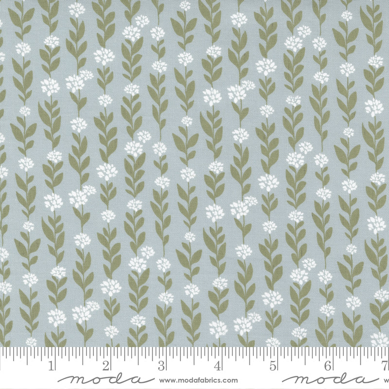 Country Rose Smokey Blue Climbing Vine Yardage by Lella Boutique for Moda Fabrics