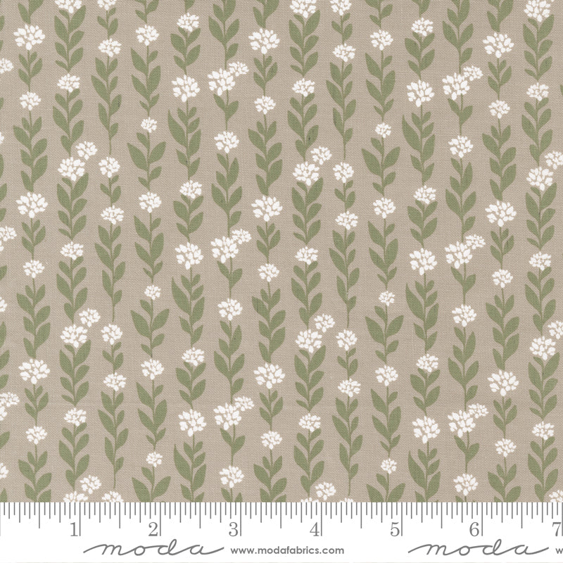 Country Rose Taupe Climbing Vine Yardage by Lella Boutique for Moda Fabrics