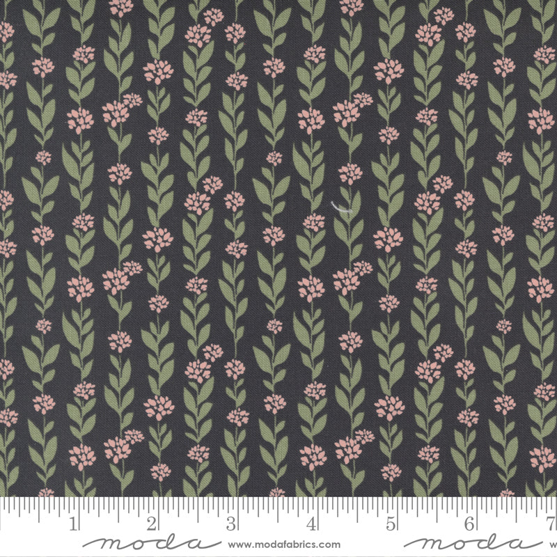 Country Rose Charcoal Climbing Vine Yardage by Lella Boutique for Moda Fabrics