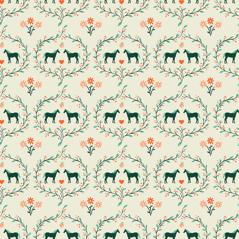 Cottage Farm Ivory Best Friend Yardage by Judy Jarvi for Windham Fabrics