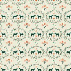 Cottage Farm Ivory Best Friends Yardage by Judy Jarvi for Windham Fabrics