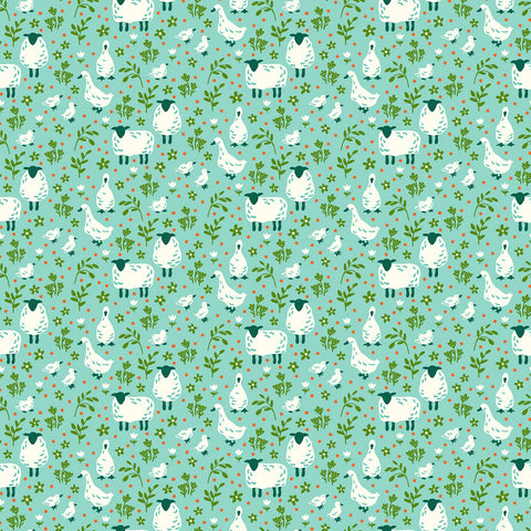 Cottage Farm Pond Happy Day Yardage by Judy Jarvi for Windham Fabrics