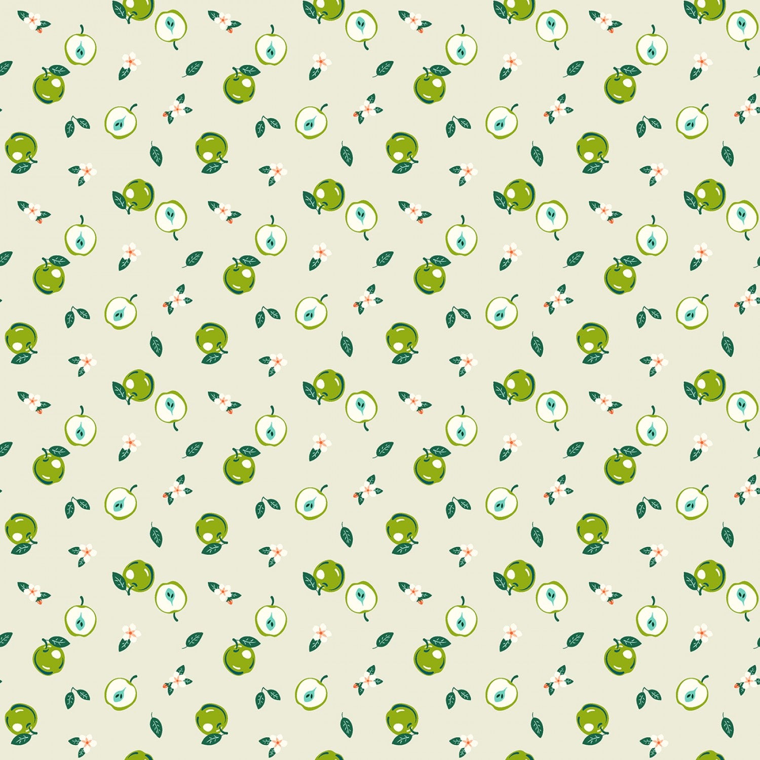 Cottage Farm Ivory Apples Yardage by Judy Jarvi for Windham Fabrics