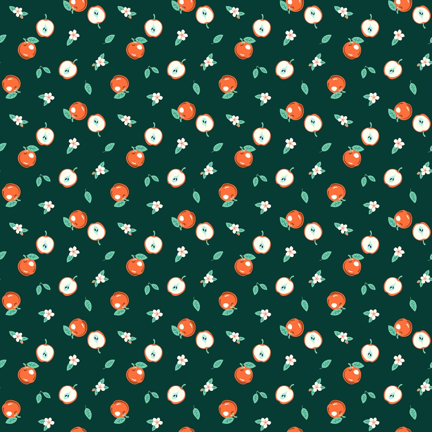 Cottage Farm Midnight Apples Yardage by Judy Jarvi for Windham Fabrics