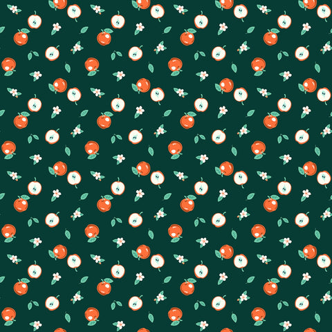 Cottage Farm Midnight Apples Yardage by Judy Jarvi for Windham Fabrics
