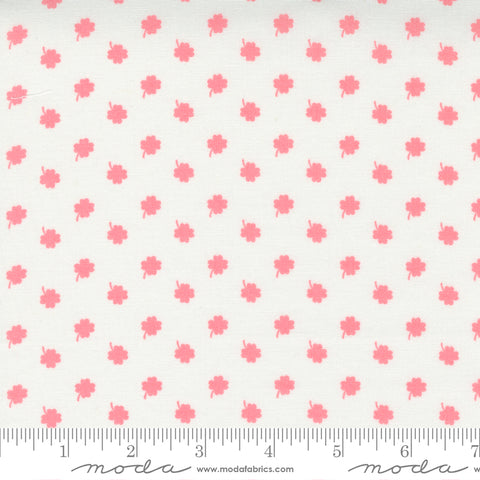 One Fine Day Ivory Pink Lucky Day Yardage by Bonnie & Camille for Moda Fabrics