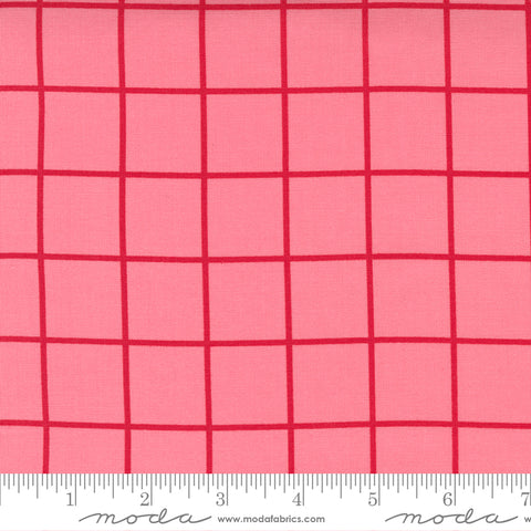 One Fine Day Pink Windowpane Yardage by Bonnie & Camille for Moda Fabrics