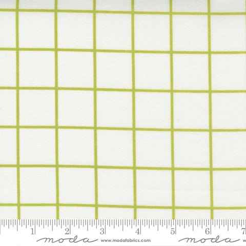 One Fine Day Ivory Green Windowpane Yardage by Bonnie & Camille for Moda Fabrics