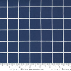 One Fine Day Navy Windowpane Yardage by Bonnie & Camille for Moda Fabrics