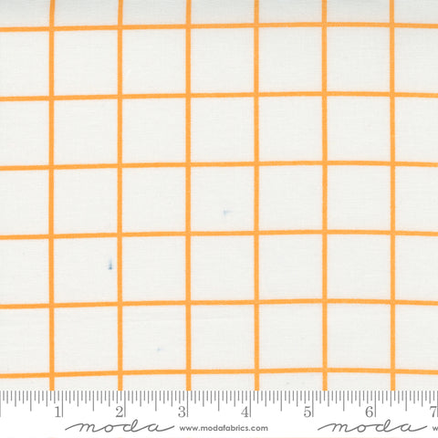 One Fine Day Ivory Orange Windowpane Yardage by Bonnie & Camille for Moda Fabrics