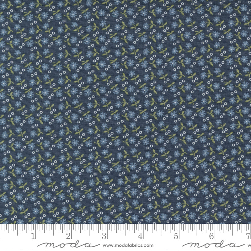 Sunnyside Navy Gather Yardage by Camille Roskelley for Moda Fabrics