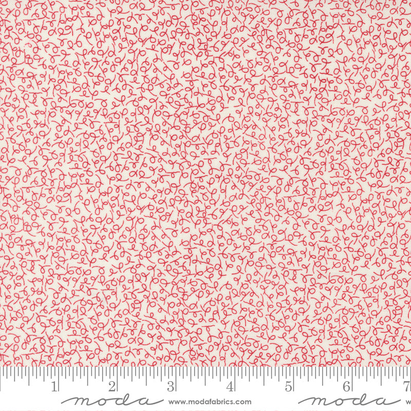 Flirt Cream Red Doodle Yardage by Sweetwater for Moda Fabrics