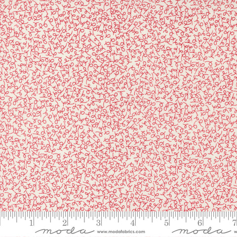 Flirt Cream Red Doodle Yardage by Sweetwater for Moda Fabrics
