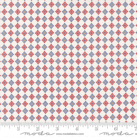 Graze Vanilla Blue Ribbon Yardage by Sweetwater for Moda Fabrics