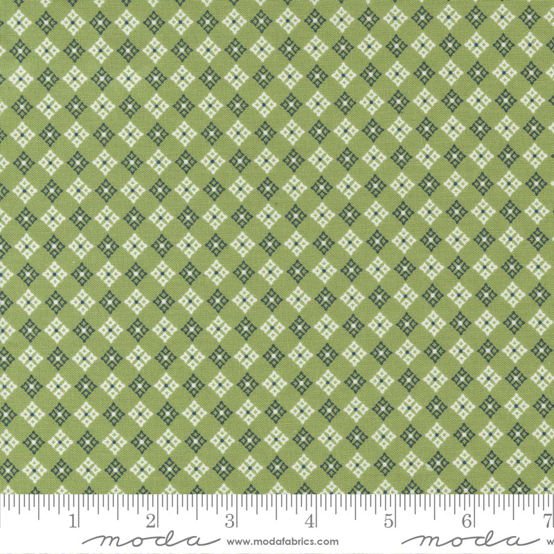 Graze Green Blue Ribbon Yardage by Sweetwater for Moda Fabrics