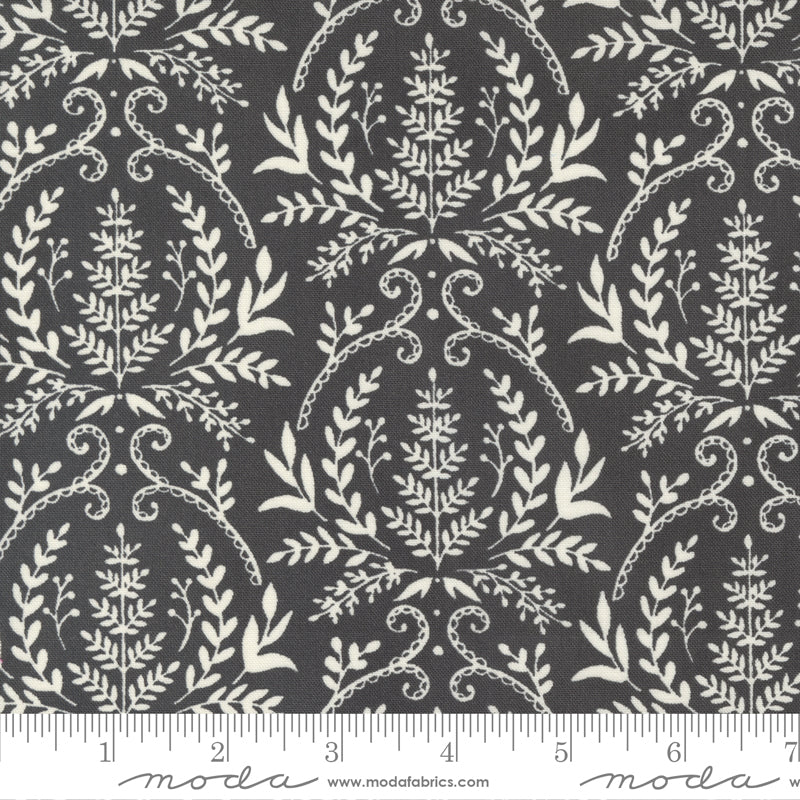 Happiness Blooms Slate Ferns Foliage yardage by Deb Strain for Moda Fabrics