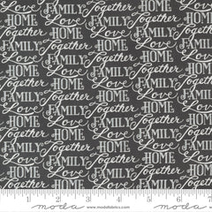 Happiness Blooms Slate Words Of Love yardage by Deb Strain for Moda Fabrics