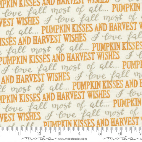 Harvest Wishes Whitewashed Fall Words Yardage by Deb Strain for Moda Fabrics