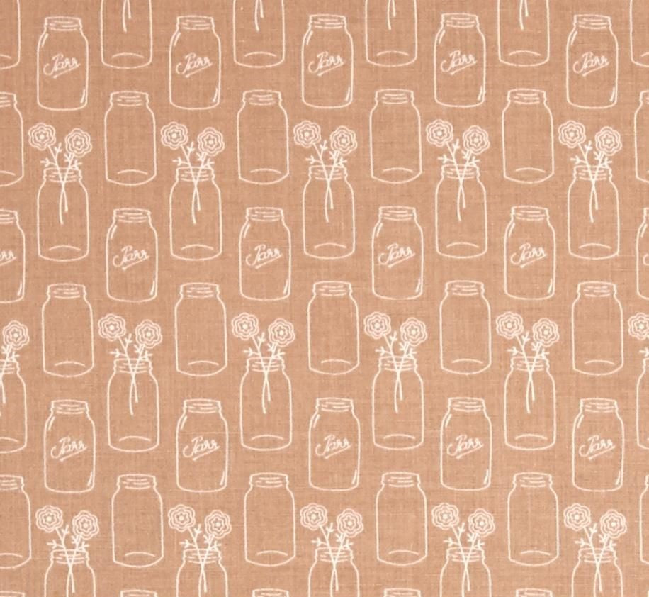 Modern Minis Brown Mason Jars Yardage by Lori Holt for Riley Blake Designs