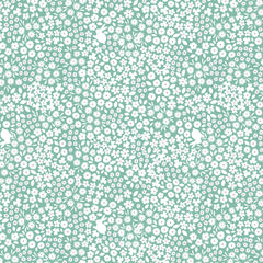 Bunny Hop Spring Green Mini Bunny Floral Yardage by Lewis & Irene Fabrics