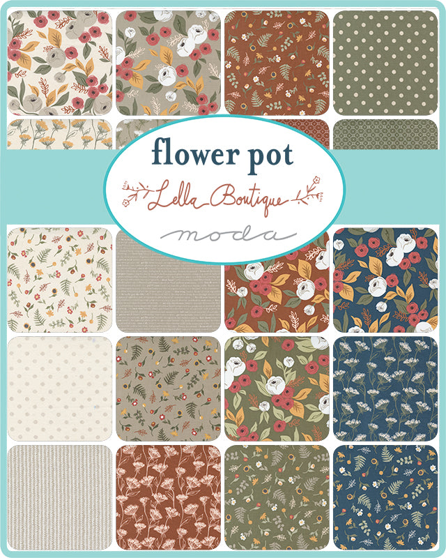 Flower Pot Mini Charm by Lella Boutique for Moda Fabrics