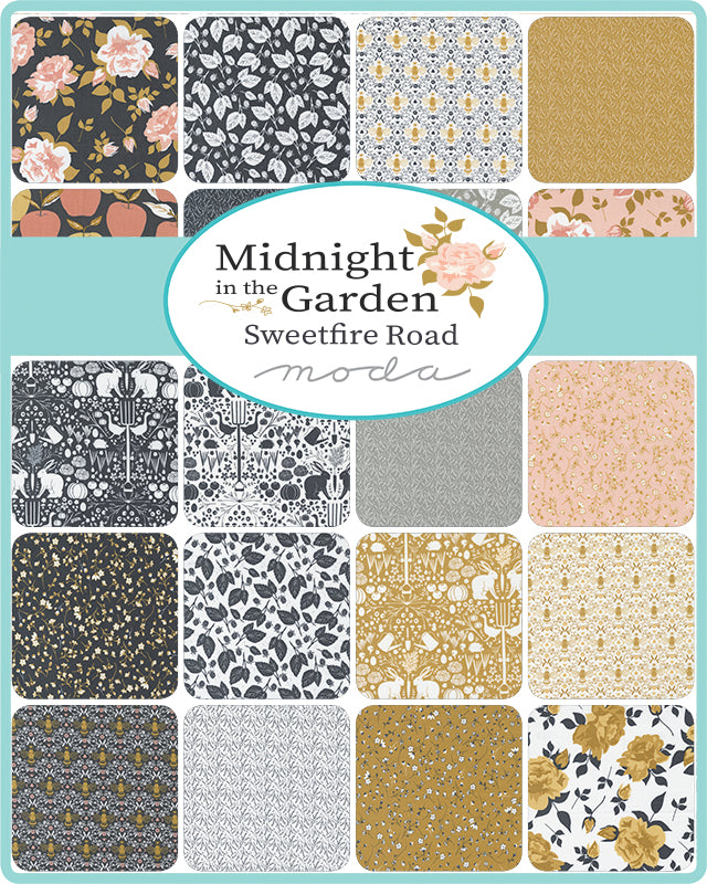 Midnight in the Garden Mini Charm by Sweetfire Road for Moda Fabrics