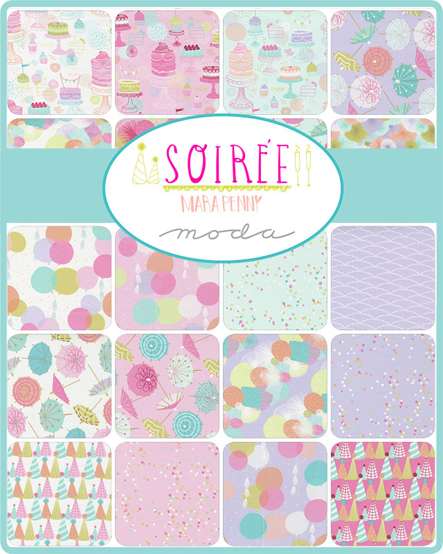 Soiree Fat Eighths Bundle by Mara Penny for Moda Fabrics