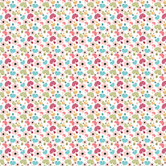 Kaisley Rose White Ava Yardage by Lori Woods for Poppie Cotton Fabrics