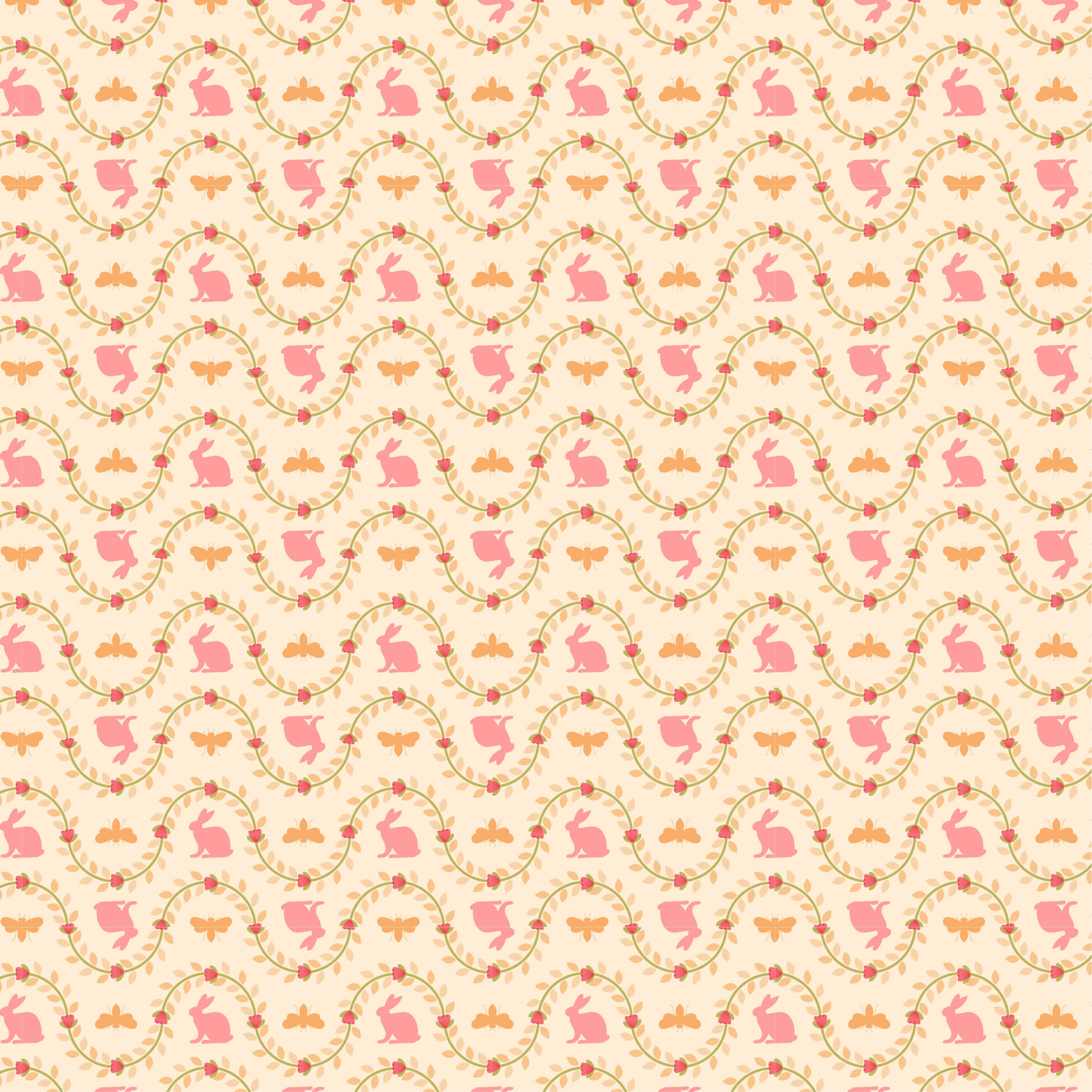 Poppie's Patchwork Club Cream Benjamin Yardage by Lori Woods for Poppie Cotton Fabrics