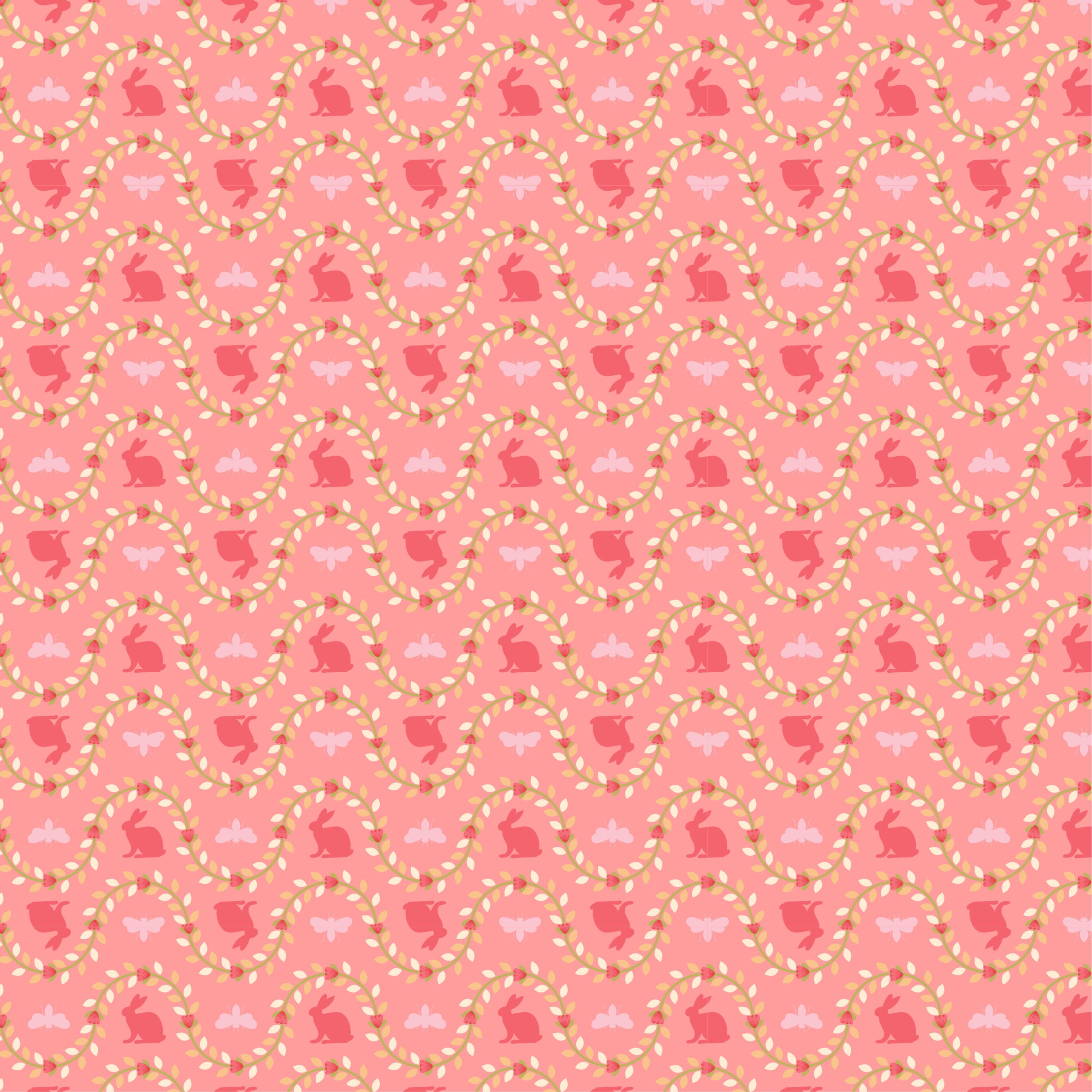 Poppie's Patchwork Club Pink Benjamin Yardage by Lori Woods for Poppie Cotton Fabrics