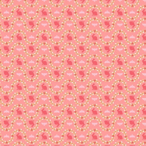 Poppie's Patchwork Club Pink Benjamin Yardage by Lori Woods for Poppie Cotton Fabrics